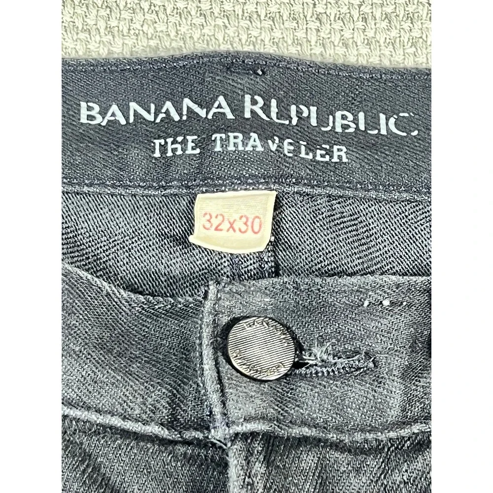 Banana Republic Mens The Traveler Utility Slim Jeans Dark Wash Black Size 32-30